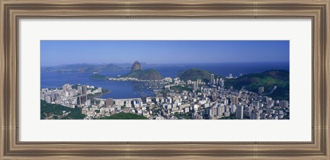 Framed Skyline, Cityscape, Coastal City, Rio De Janeiro, Brazil Print