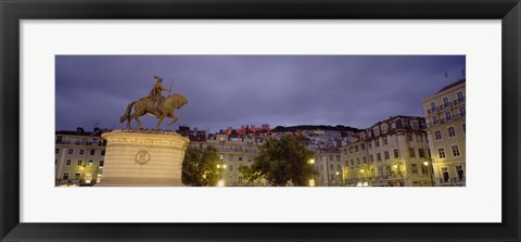 Framed Low angle view of a statue, Castelo De Sao Jorge, Lisbon, Portugal Print