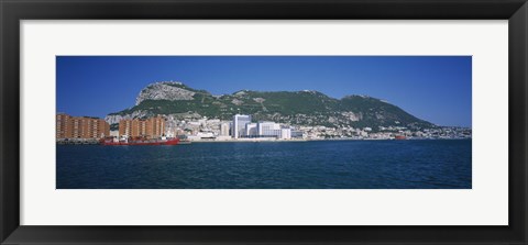 Framed Buildings at the waterfront, Rock of Gibraltar, Gibraltar Print