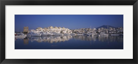 Framed Buildings at the waterfront, Marbella, Spain Print