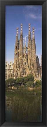 Framed Low Angle View Of A Cathedral, Sagrada Familia, Barcelona, Spain Print