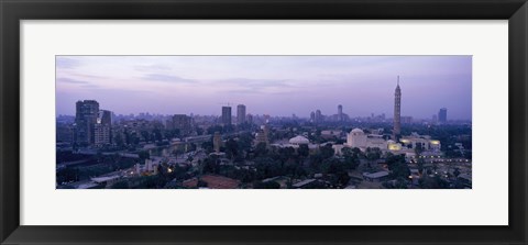 Framed Dusk Cairo Gezira Island Egypt Print