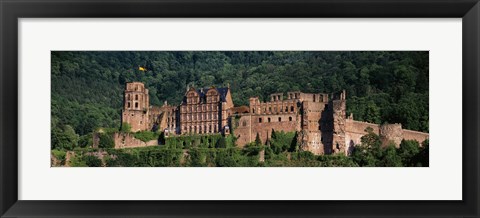 Framed Castle on a hillside, Heidelberg, Baden-Wurttemberg, Germany Print