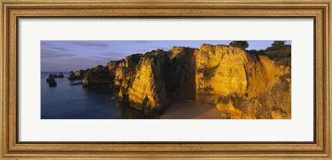 Framed Sandy Cove, Algarve, Portugal Print