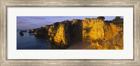 Framed Sandy Cove, Algarve, Portugal Print