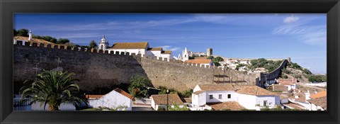 Framed Wall around a town, Obidos Portugal Print