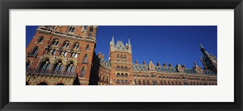 Framed Low angle view of a building, St. Pancras Railway Station, London, England Print