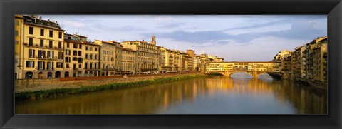 Framed Ponte Vecchio, Arno River, Florence, Tuscany, Italy Print