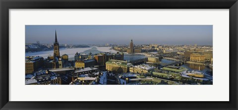 Framed Winter view of Stockholm, Sweden Print