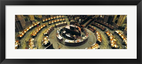 Framed High Angle View Of A Library Reading Room, Library Of Congress, Washington DC, District Of Columbia, USA Print