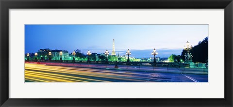 Framed France, Paris, Alexandre III Bridge Print