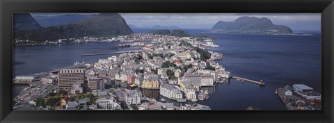 Framed Cityscape Alesund Norway Print