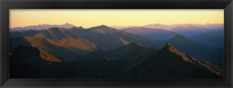 Framed Harris Mountains New Zealand Print