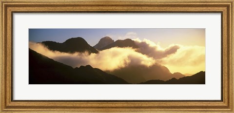 Framed Mount Pembroke Fiordland National Park New Zealand Print