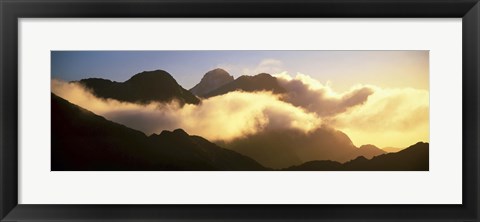 Framed Mount Pembroke Fiordland National Park New Zealand Print