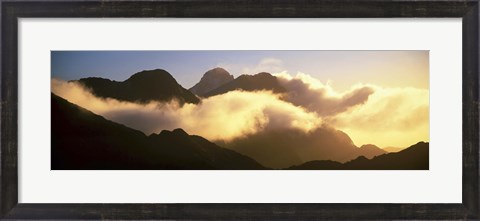 Framed Mount Pembroke Fiordland National Park New Zealand Print
