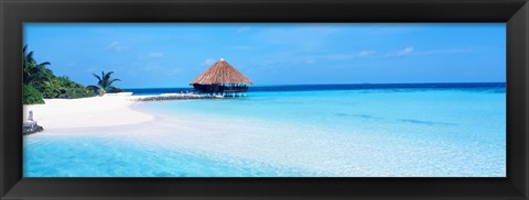 Framed Pier in The Maldives Print