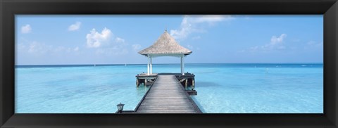 Framed Beach &amp; Pier The Maldives Print