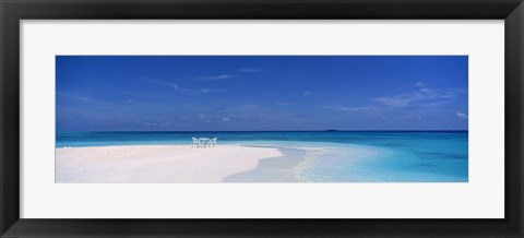 Framed Table and Two Chairs, The Maldives Print