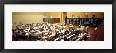 Framed Computerized trading floor at Frankfort, Germany Print