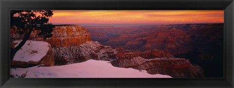 Framed Rock formations on a landscape, Grand Canyon National Park, Arizona, USA Print