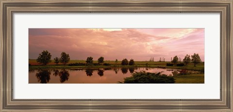 Framed Country pond IL USA Print