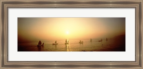 Framed Boats Shantou China Print