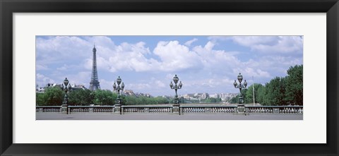 Framed Cloud Over The Eiffel Tower, Pont Alexandre III, Paris, France Print