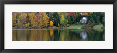 Framed Lake With House, Canada Print