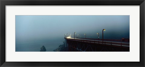 Framed Highway In Fog, San Francisco, California, USA Print