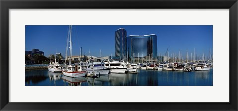 Framed Embarcadero Marina Hotel, San Diego, California, USA Print