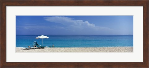 Framed Beach Scene, Nassau, Bahamas Print