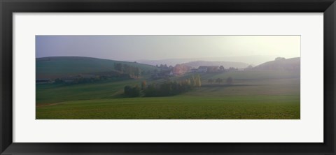 Framed Misty Rural Scene, Near Neuhaus, Black Forest (Schwarzwald), Germany Print