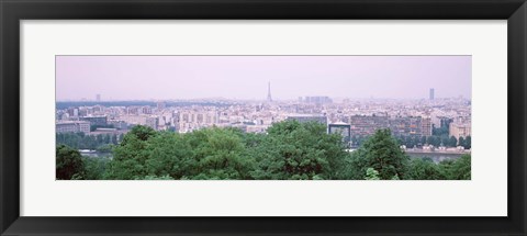 Framed High angle view of a city, Saint-Cloud, Paris, France Print