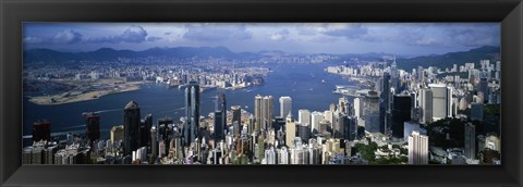 Framed Hong Kong with Cloudy Sky, China Print