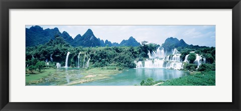 Framed Detian Waterfall, Guangxi Province, China Print