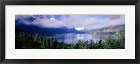 Framed St Mary Lake, Glacier National Park, Montana, USA Print