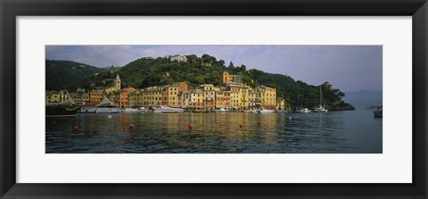 Framed Town at the waterfront, Portofino, Italy Print