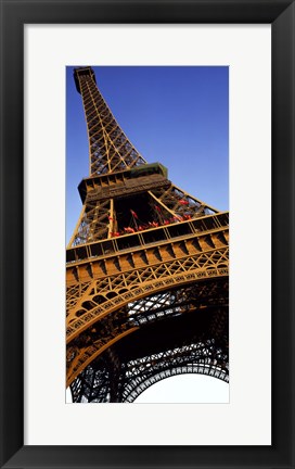 Framed Low angle view of a tower, Eiffel Tower, Paris, Ile-de-France, France Print