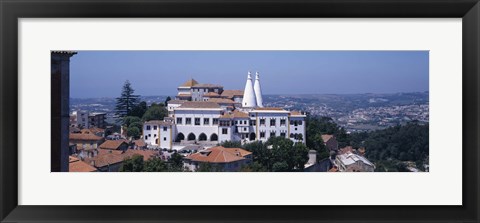 Framed Palace in a city, Palacio Nacional De Sintra, Sintra, Lisbon, Portugal Print