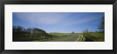 Framed Empty road passing through a landscape, Freisen, Germany Print