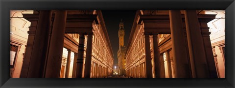 Framed Uffizi Museum, Palace Vecchio, Florence, Italy Print