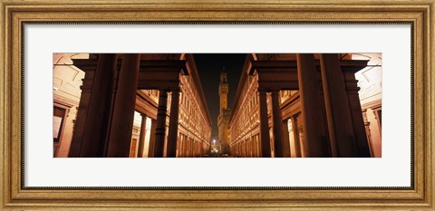 Framed Uffizi Museum, Palace Vecchio, Florence, Italy Print