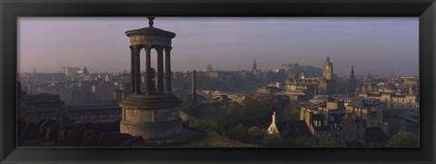 Framed High angle view of a monument in a city, Edinburgh, Scotland Print