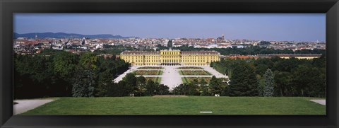 Framed Formal garden in front of a palace, Schonbrunn Palace, Vienna, Austria Print