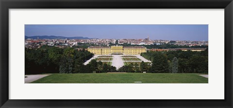 Framed Formal garden in front of a palace, Schonbrunn Palace, Vienna, Austria Print