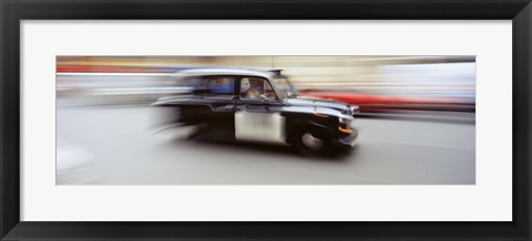 Framed England, London, Moving Cab Print