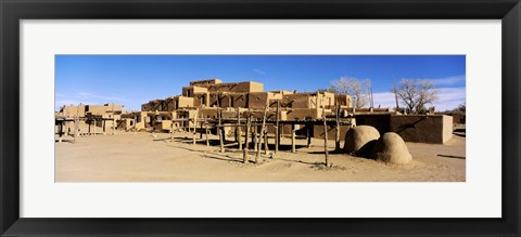 Framed Indian Pueblo, Taos, New Mexico, USA Print
