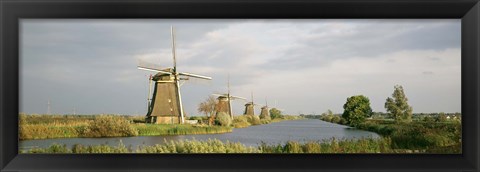 Framed Windmills in Holland Print