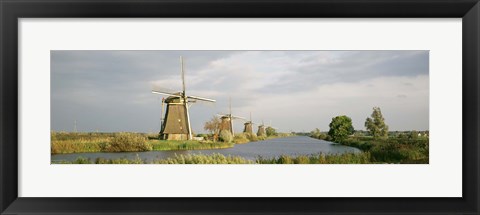 Framed Windmills in Holland Print